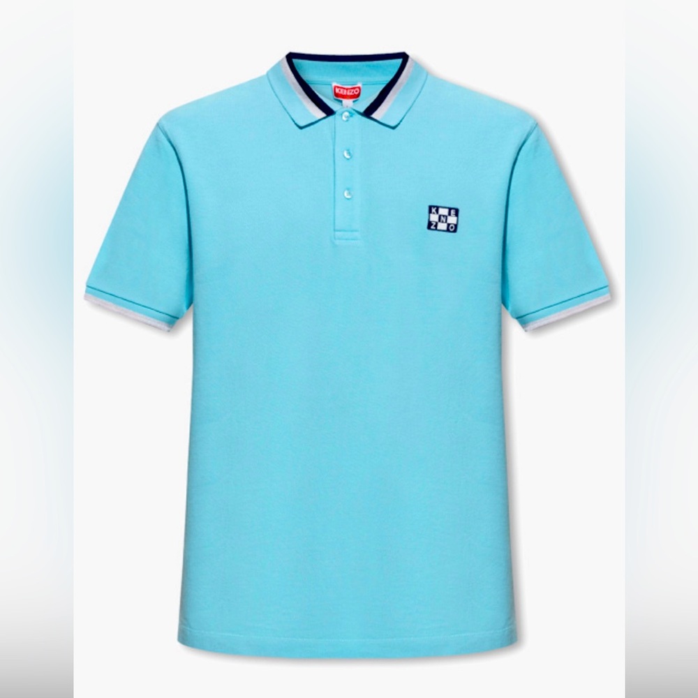 - Kenzo Blue Polo Shirt Classic Design
